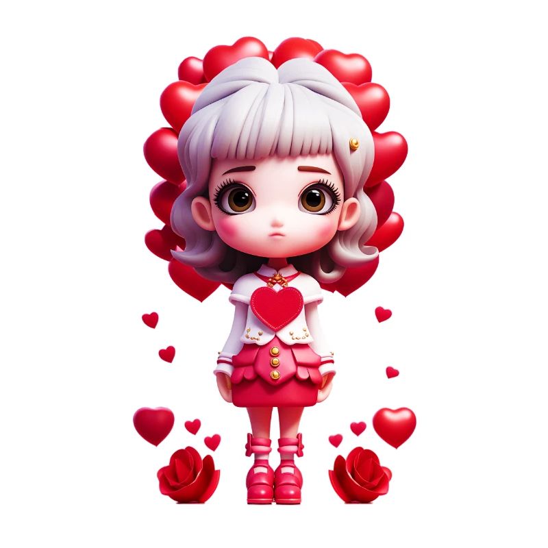 Kleines Mädchen mit Herzen