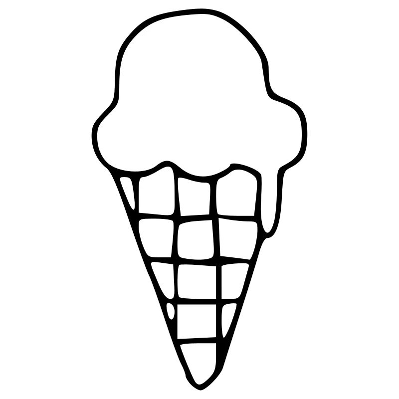 Emoji Eiscreme Skizze Eis Sticker