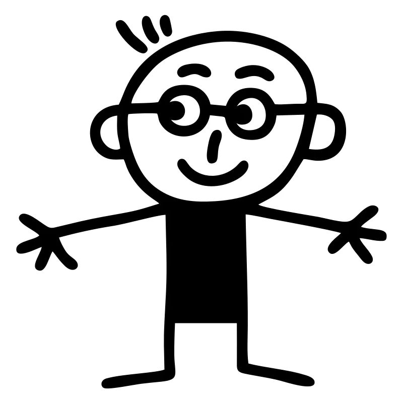 Männchen mit Brille