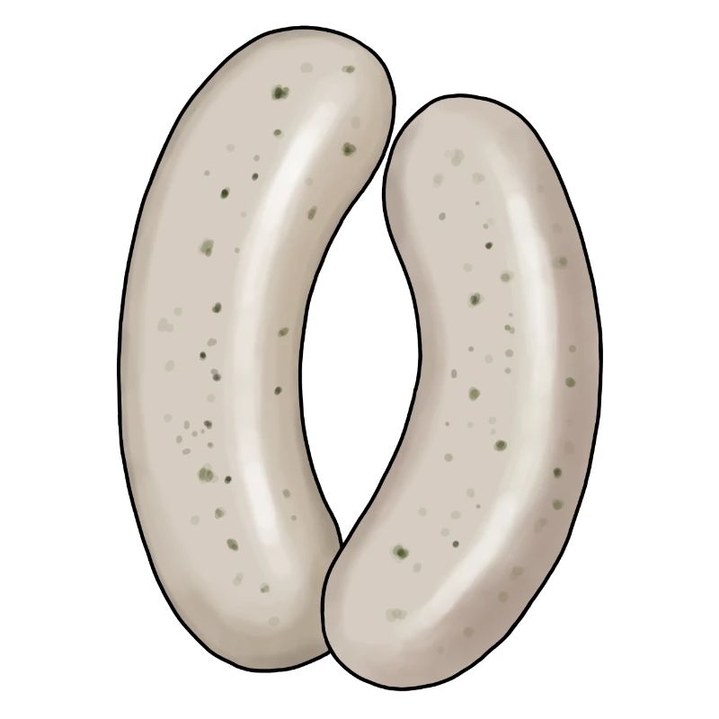 Weisswurst Bavarian breakfast beer tent
