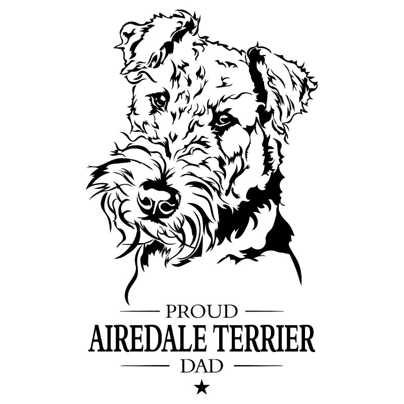 Airedale Terrier Dad Hunde Hund Wilsigns