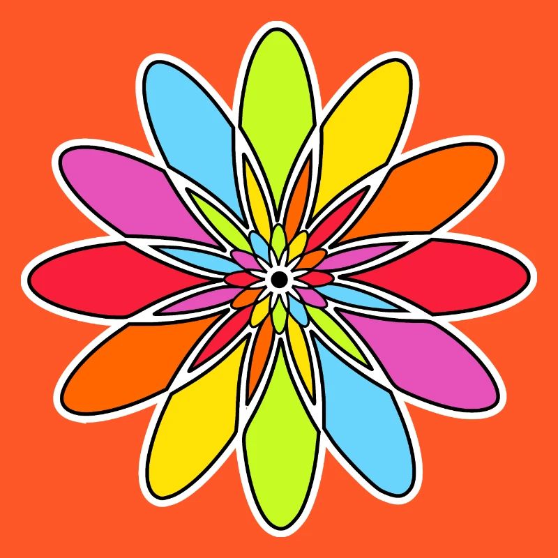 Fleur arc-en-ciel