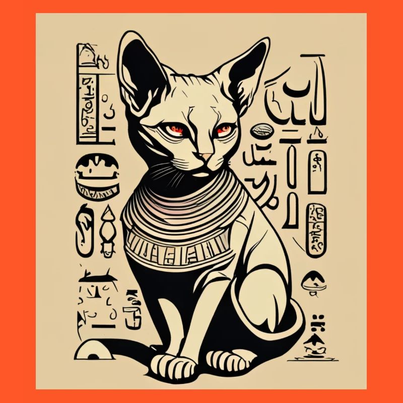 Pochoir de chat Egypy