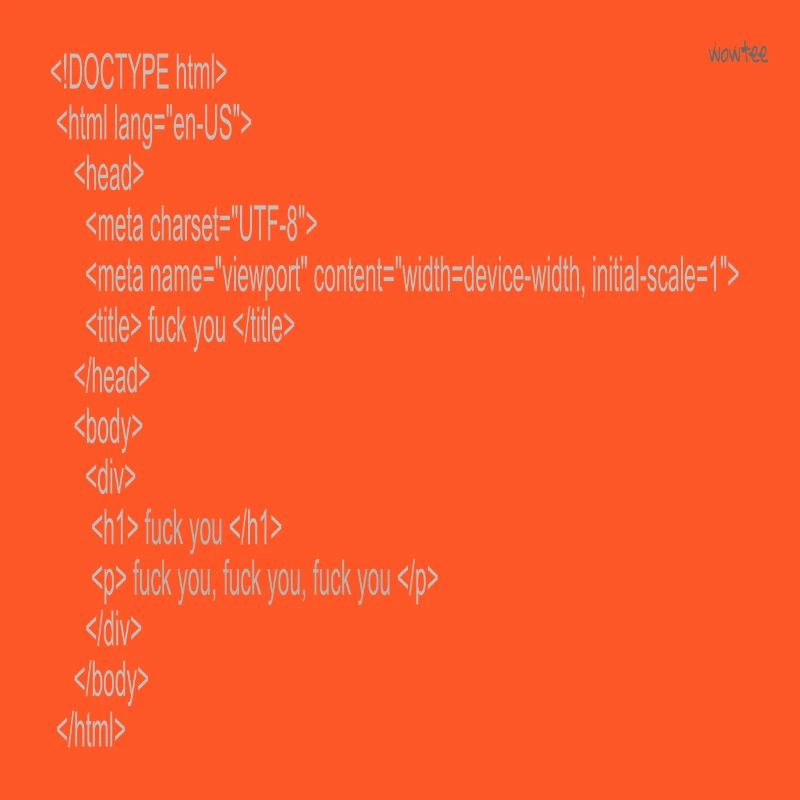 F*ck you - html code