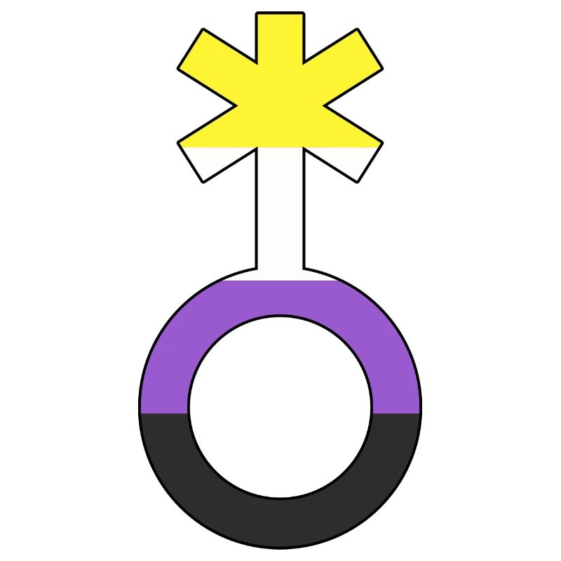 Non-binary symbol non-binary non-binary gender