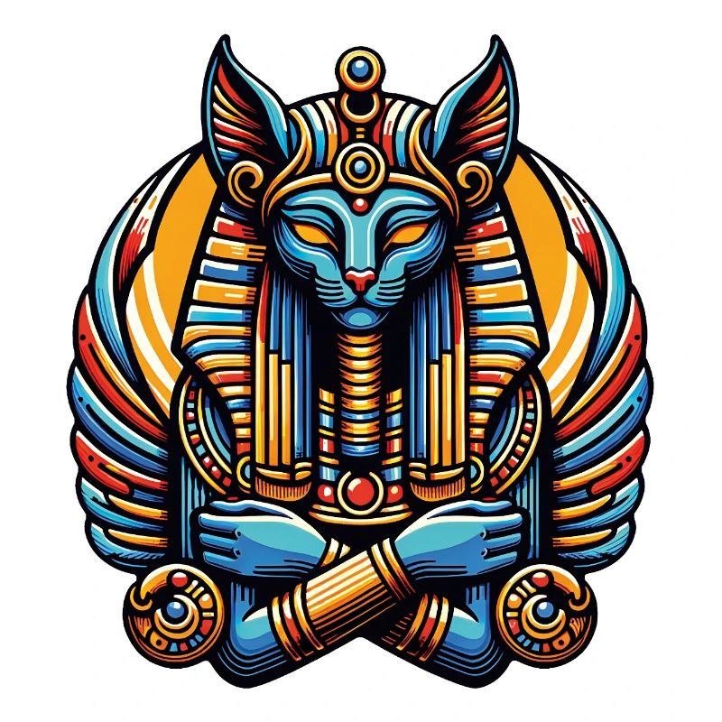 Chat dans le style du pharaon égyptien