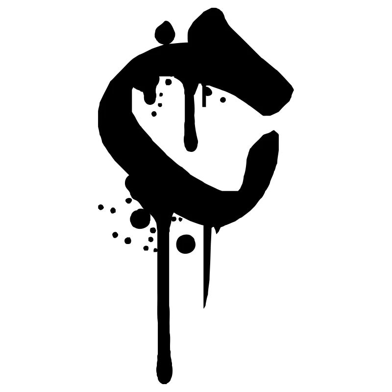 C graffiti gouttes aspersion de sang Farbklex