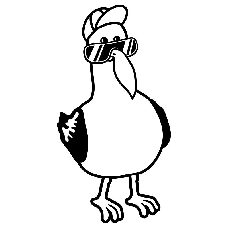 Möwe coole Sonnenbrille Mütze