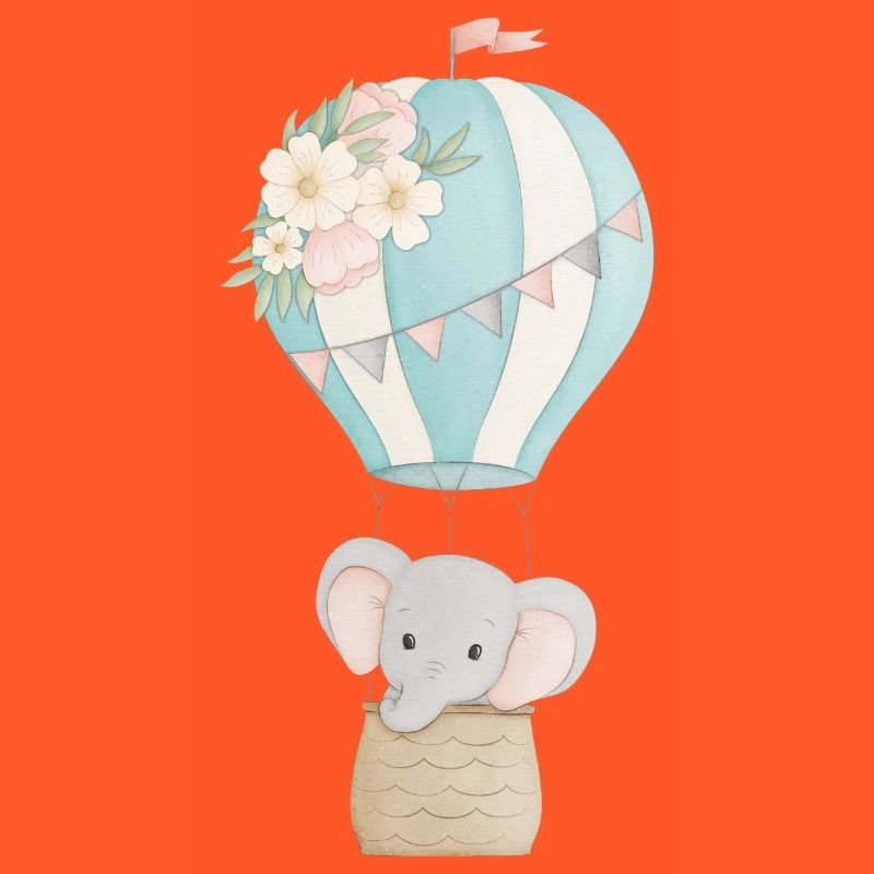 Elefant im Heißluftballon