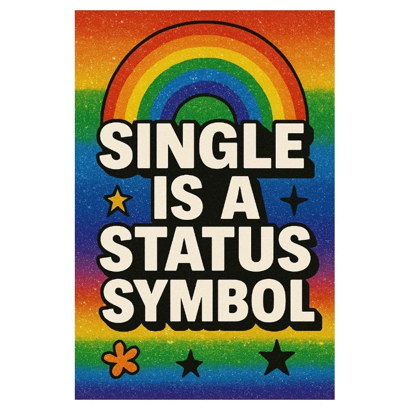 Single ist ein Statussymbol Regenbogen