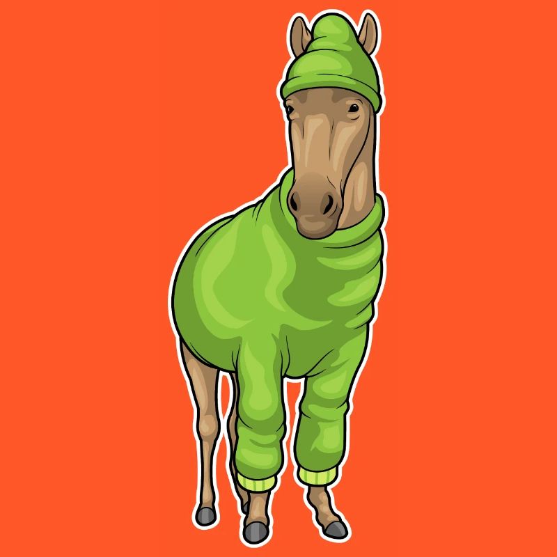 Pferd Pullover Mütze