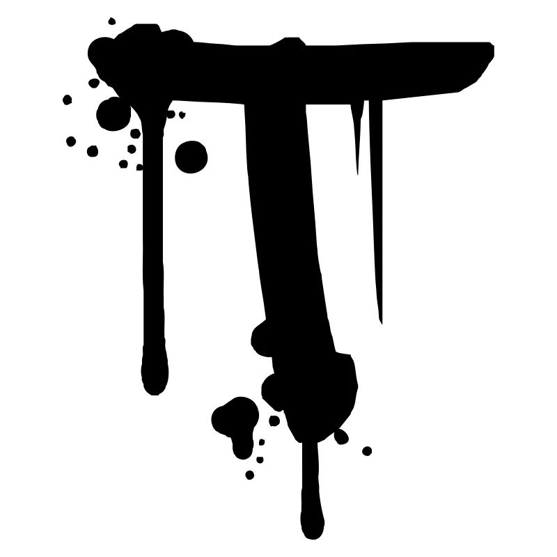 T Graffiti Tropfen Farbklex Spray