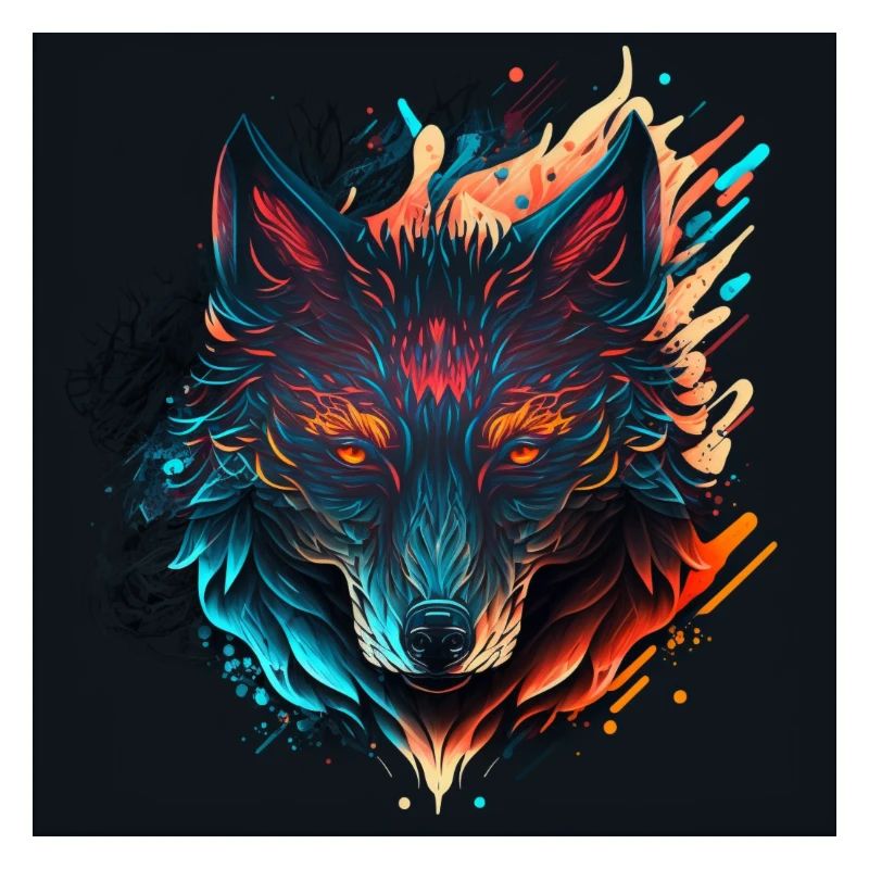 Abstrakter Wolfskopf