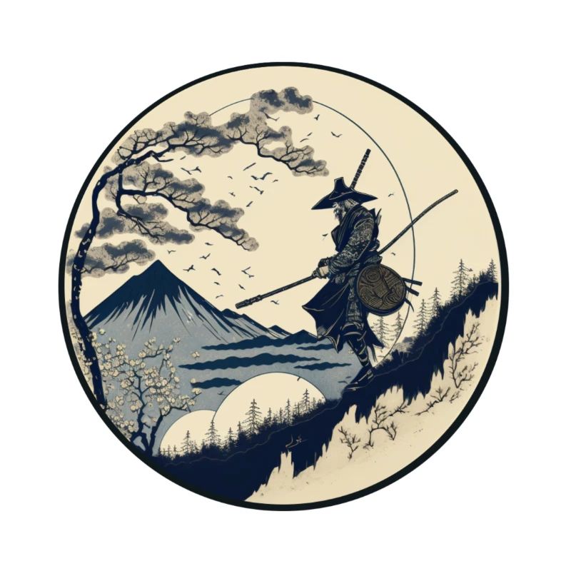 Nr. 4 : Japanischer Art Samurai Fighter Ukiyo_e Stil