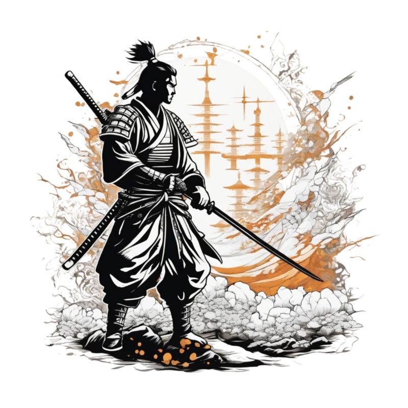 Samurai bereiten sich auf den Kampf vor