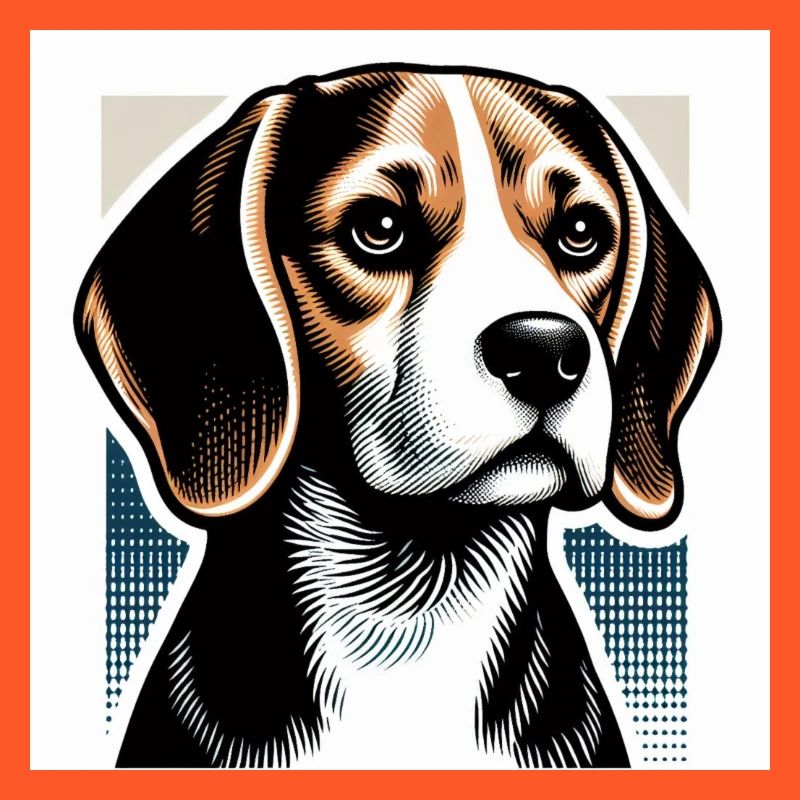 Beagle Risography Vector Style