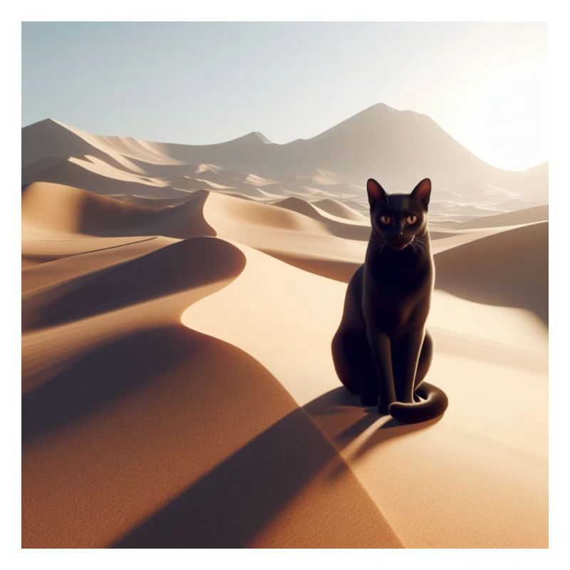 Eine echte Katze in der Wüste 2