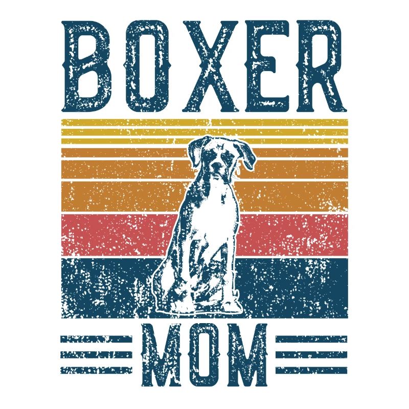 Hundeboxer-Mutter - Vintage Boxer-Mutter
