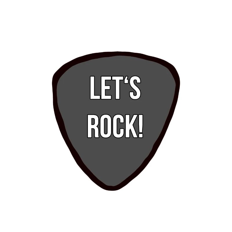 Lets Rock guitar pick