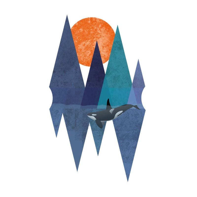 Polygon Orca Killer Whale Design