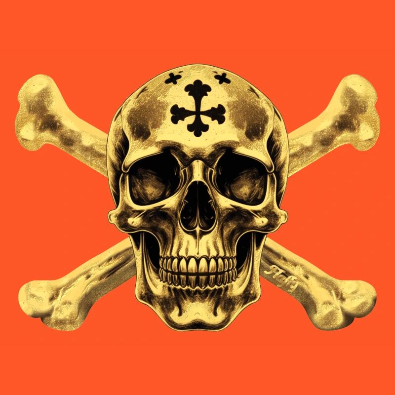Crâne de pirate doré ☠