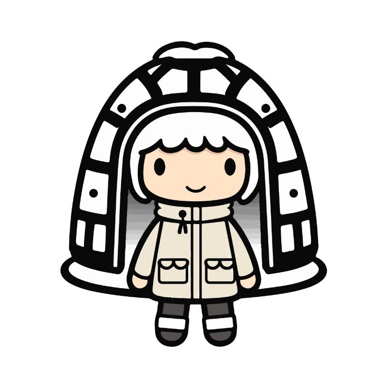 Winter Eskimo Igloo Cute