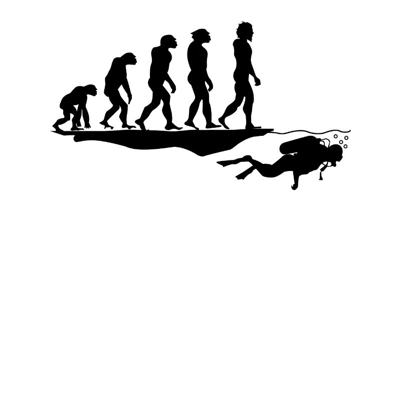 Taucher tauchen Evolution