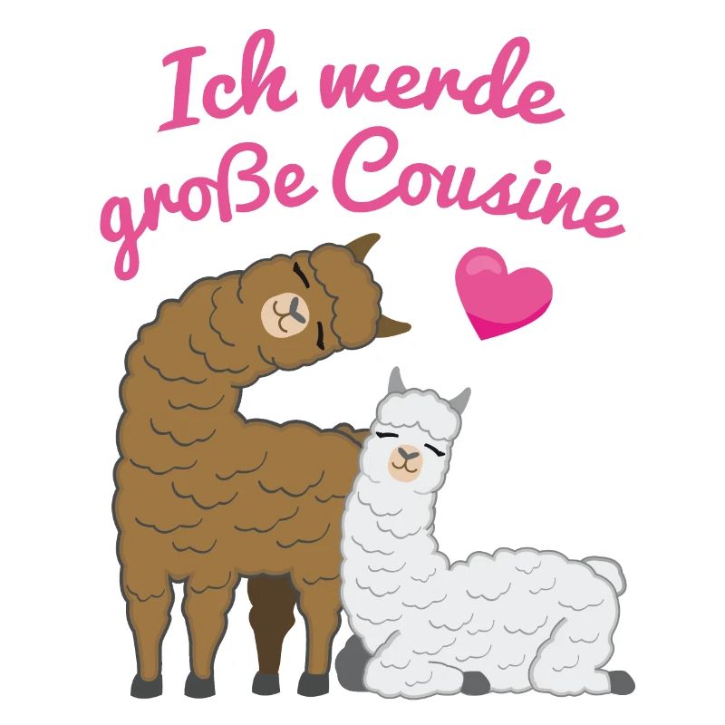 Ich Werde Große Cousine Lama Alpaka Geschenk