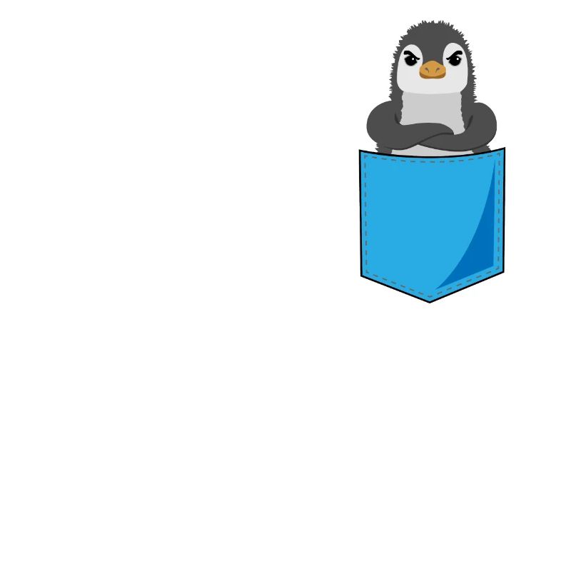 Böser Pinguin Brusttasche Print Seevogel Geschenk