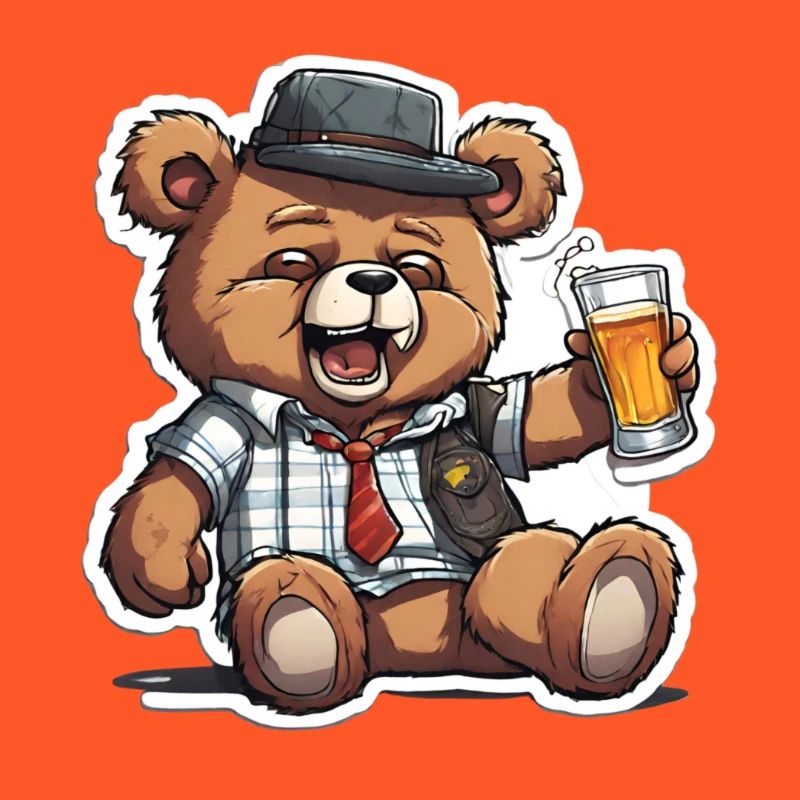 Feiernder Teddy mit Stil