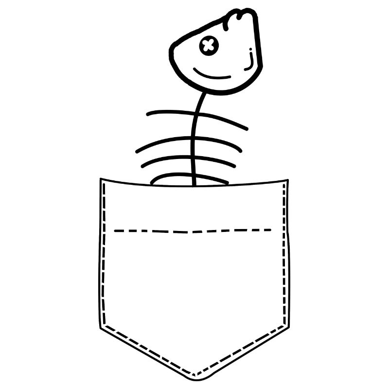 Fischgräte Brusttasche