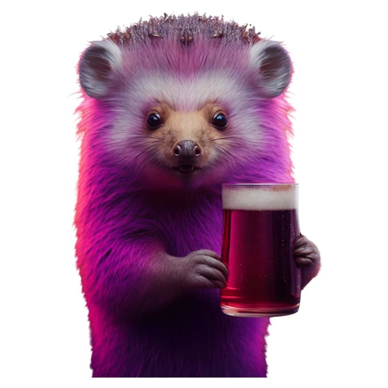 Fretchen, bière effrontée, de couleur rose