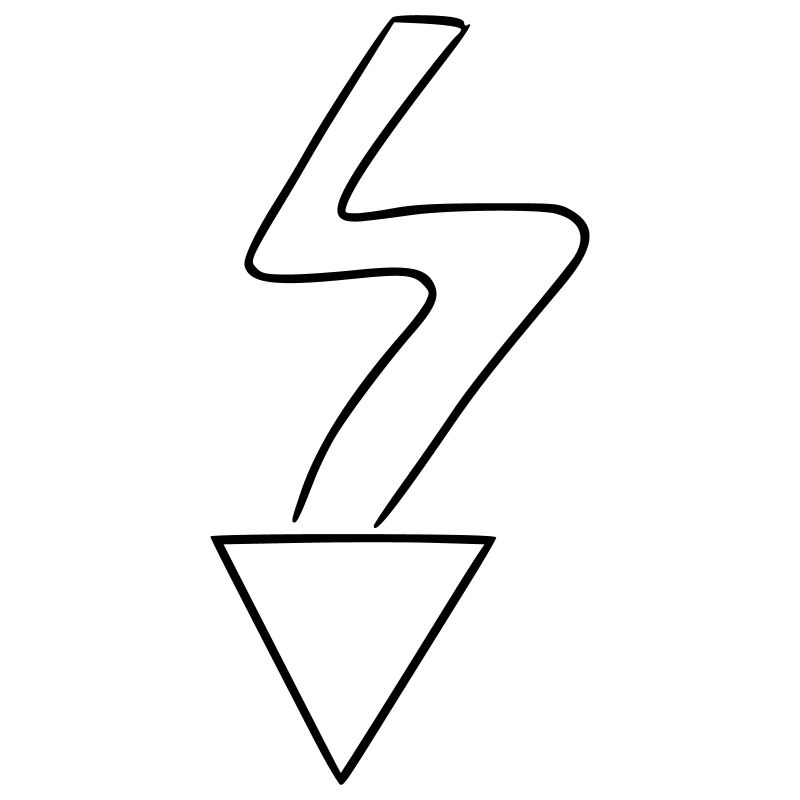Arrow drawing sketch black