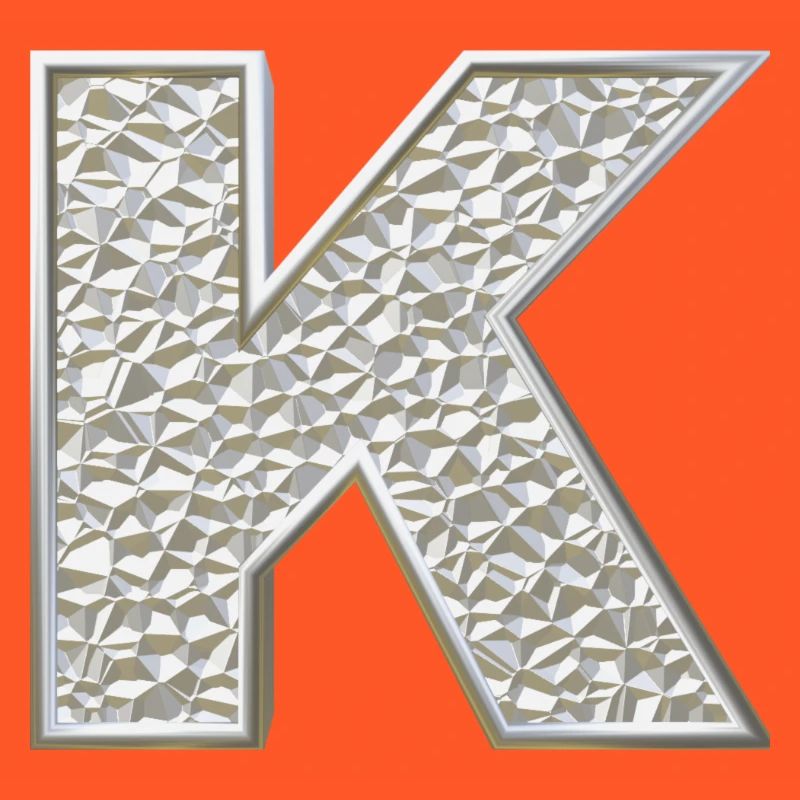 K, letter, letter K, initial, initial K, monogram,