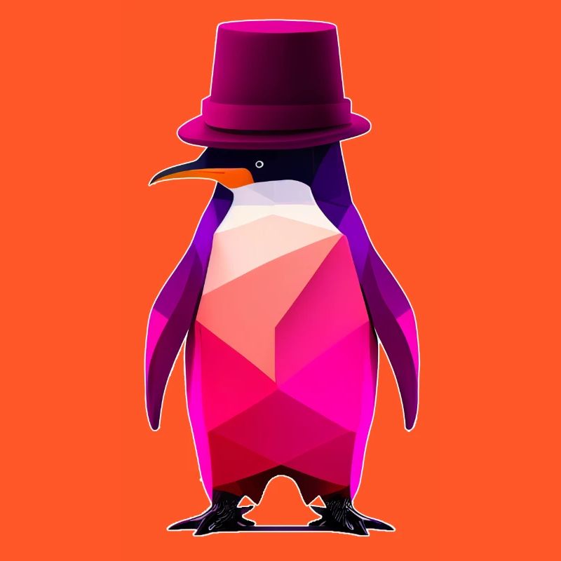 penguin with a hat Ur-Tshirt