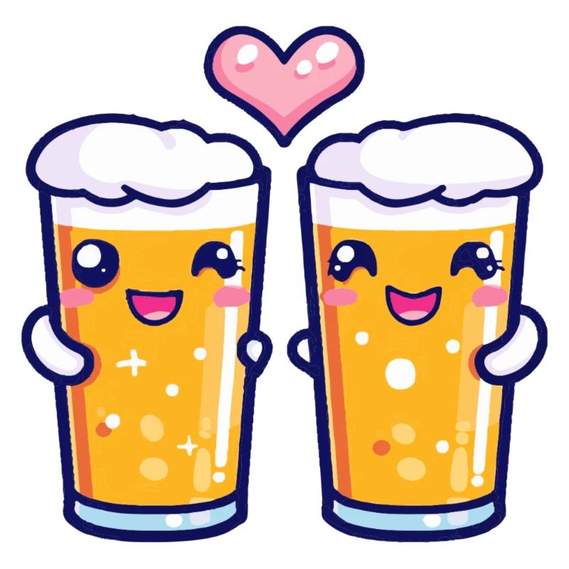 Bier Paar Liebe Herz Valentinstag