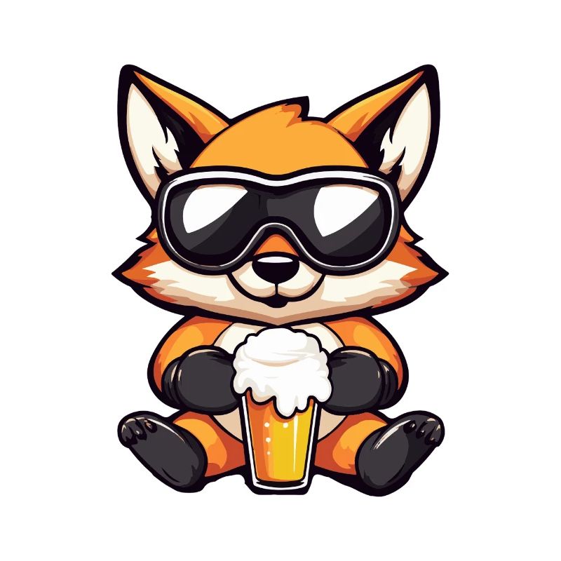 Fuchs Apres Ski Bier Comic