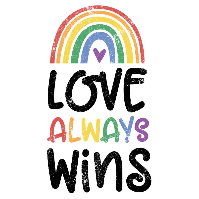 LIEBE SIEGT IMMER REGENBOGEN LIEBEN SHIRT GESCHENK
