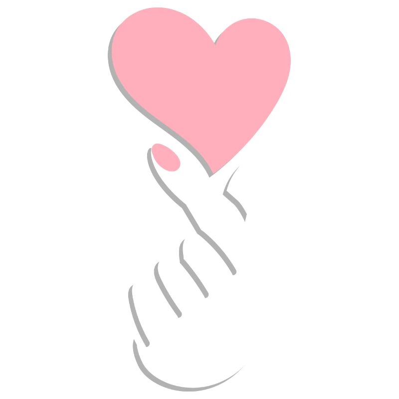 Symbole de la main kpop k-pop corée coeur amour
