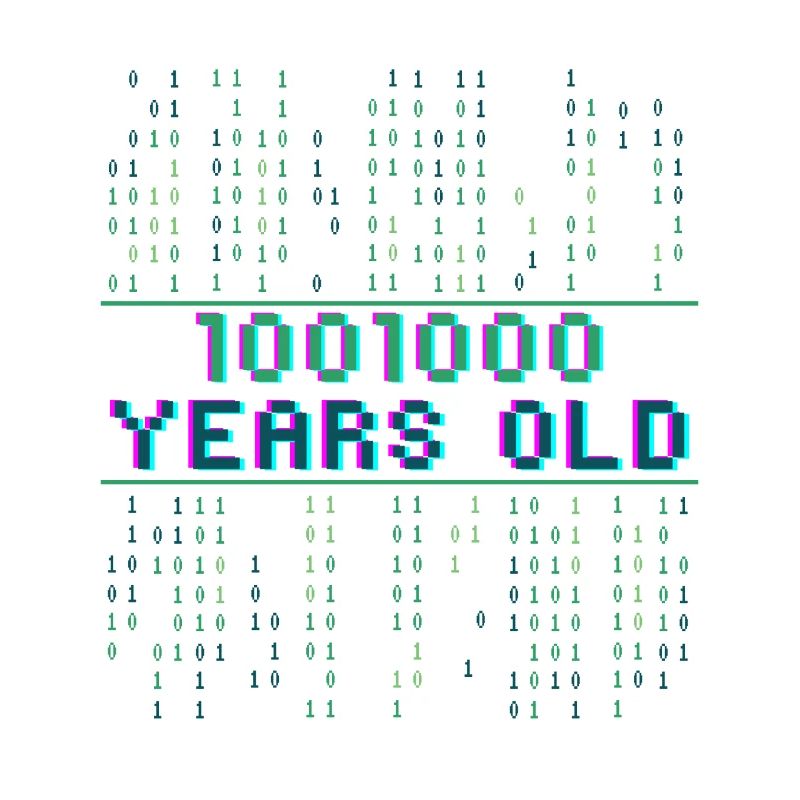 72nd Birthday 72 years old Binary Code Computer Science