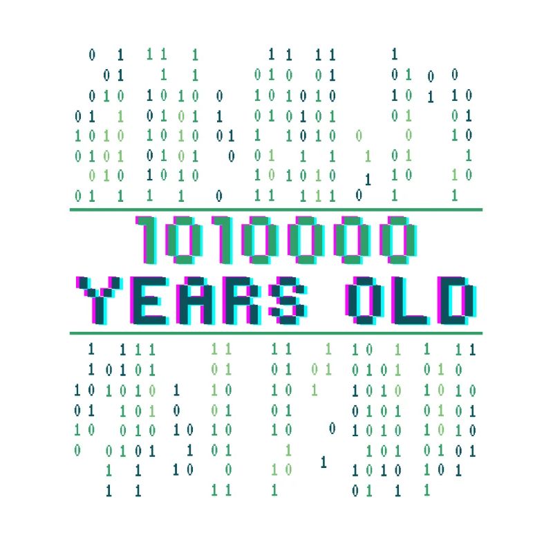 80. Geburtstag 80 Jahre alt Binärcode Informatik