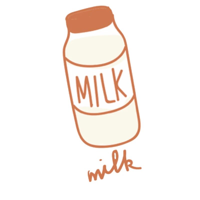 cool, simple "Milk" logo