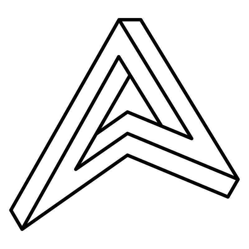impossible figure Escher triangle geometry hipster