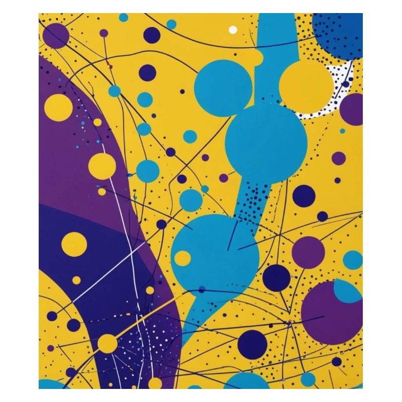 Points et lignes dessinés de manière abstraite