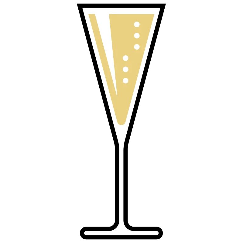 Glass Of Sparkling Wine (Funnel / Closed / 2C)