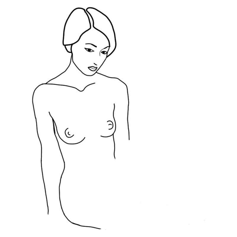 Minimalist linear drawing.