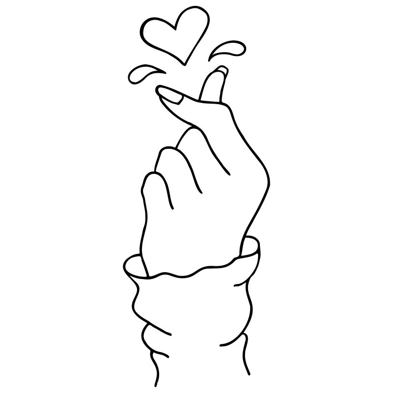 Coréen Doigt Coeur Je T’aime Kpop K-pop