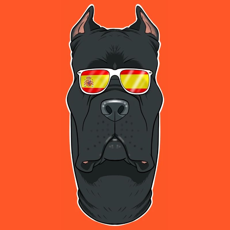 Cane Corso I Lunettes de soleil Espagne I Drapeau espagnol