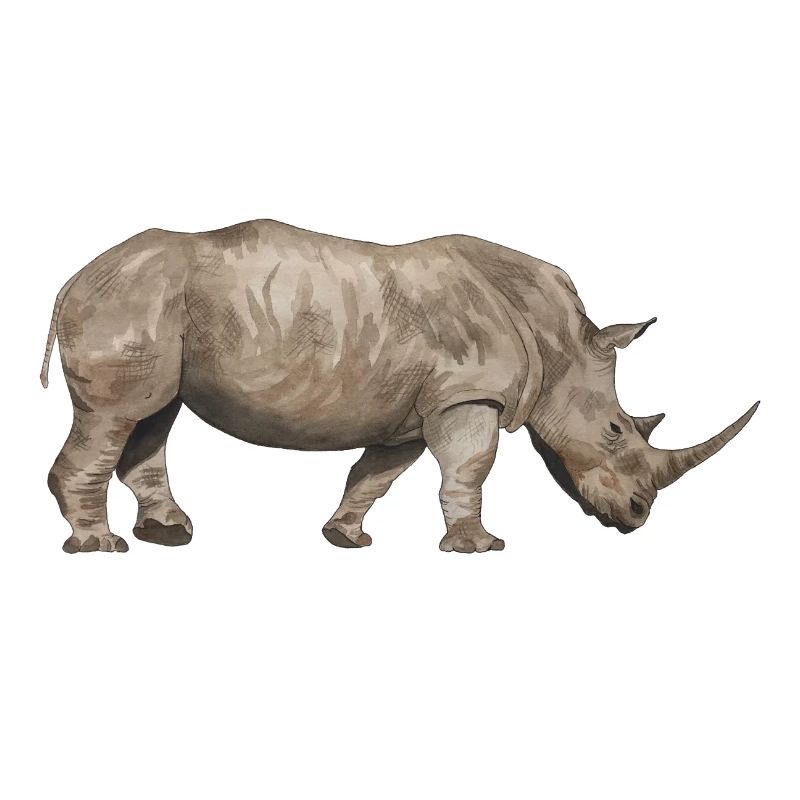 Nashorn von der Seite
