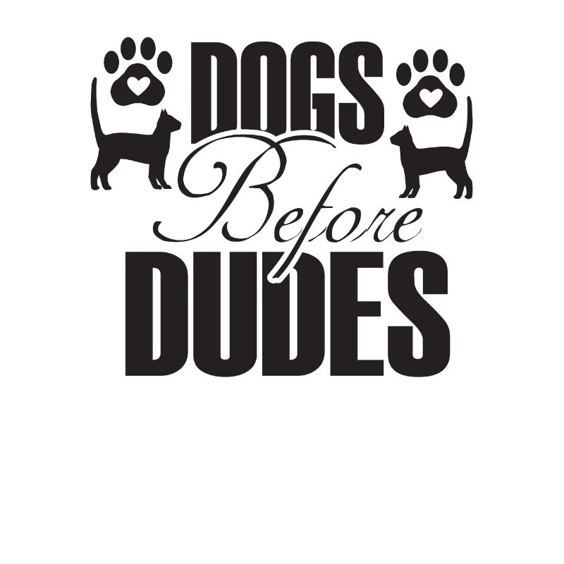 Chiens devant les gars